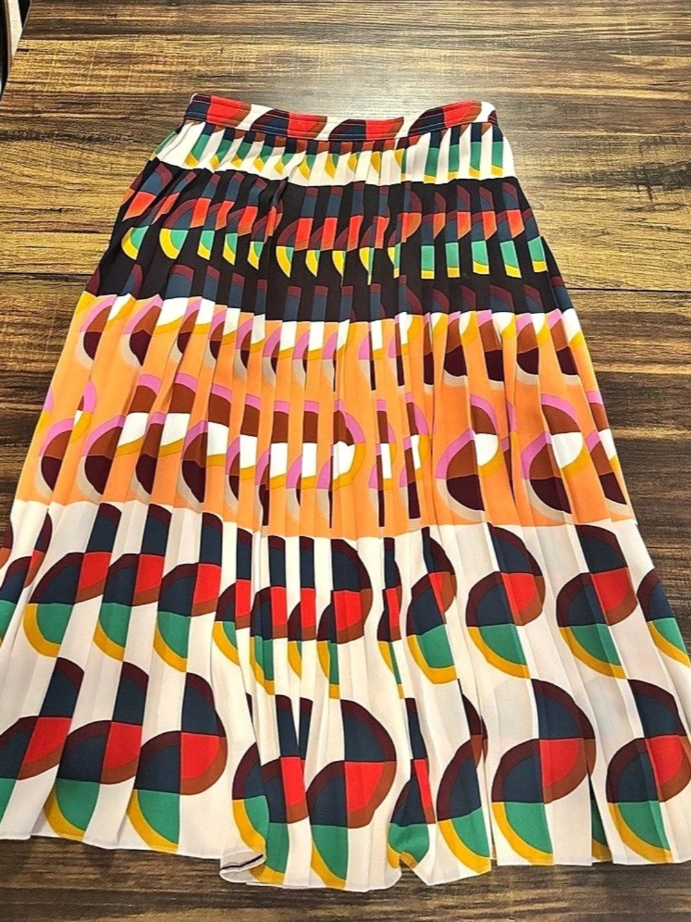 J.Crew Geometric Pleated Skirt Multicolor Size 2
